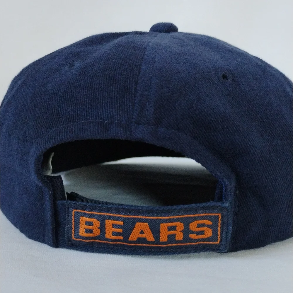Vintage Chicago Bears NFL Football Sports Team Cap Embroidered Hook & Loop Hat